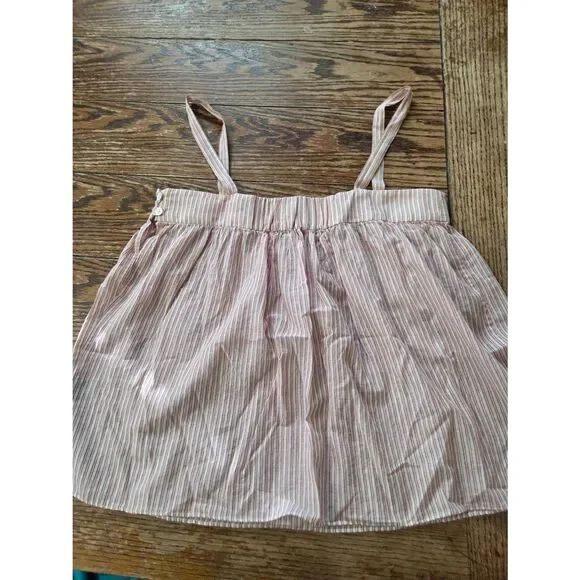 Jenni Kayne pink&white striped flowy tank top sz Large - Picture 4 of 4